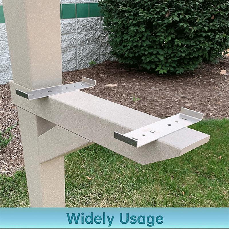 Home Improvement Kit - Mailbox Post Kit 2 Pieces Aluminum