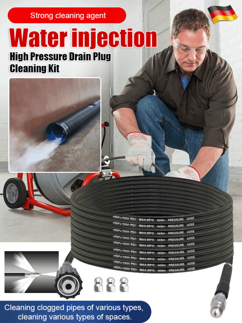 Home Improvement Kit - High Pressure Washer Drain Unclogging Tool