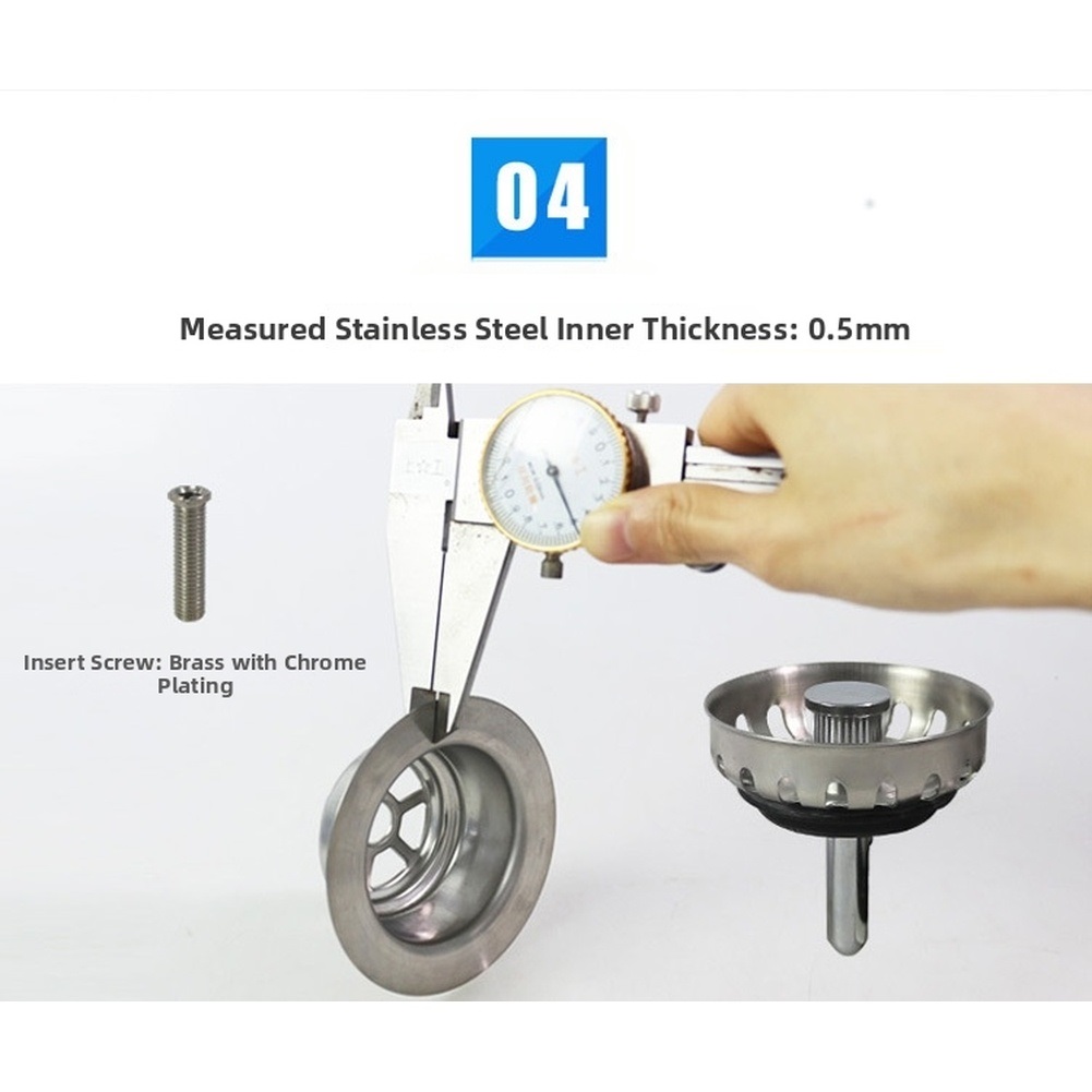 85mm Stainless Steel Kitchen S - Sink Drain Strainer ulasan dan harga