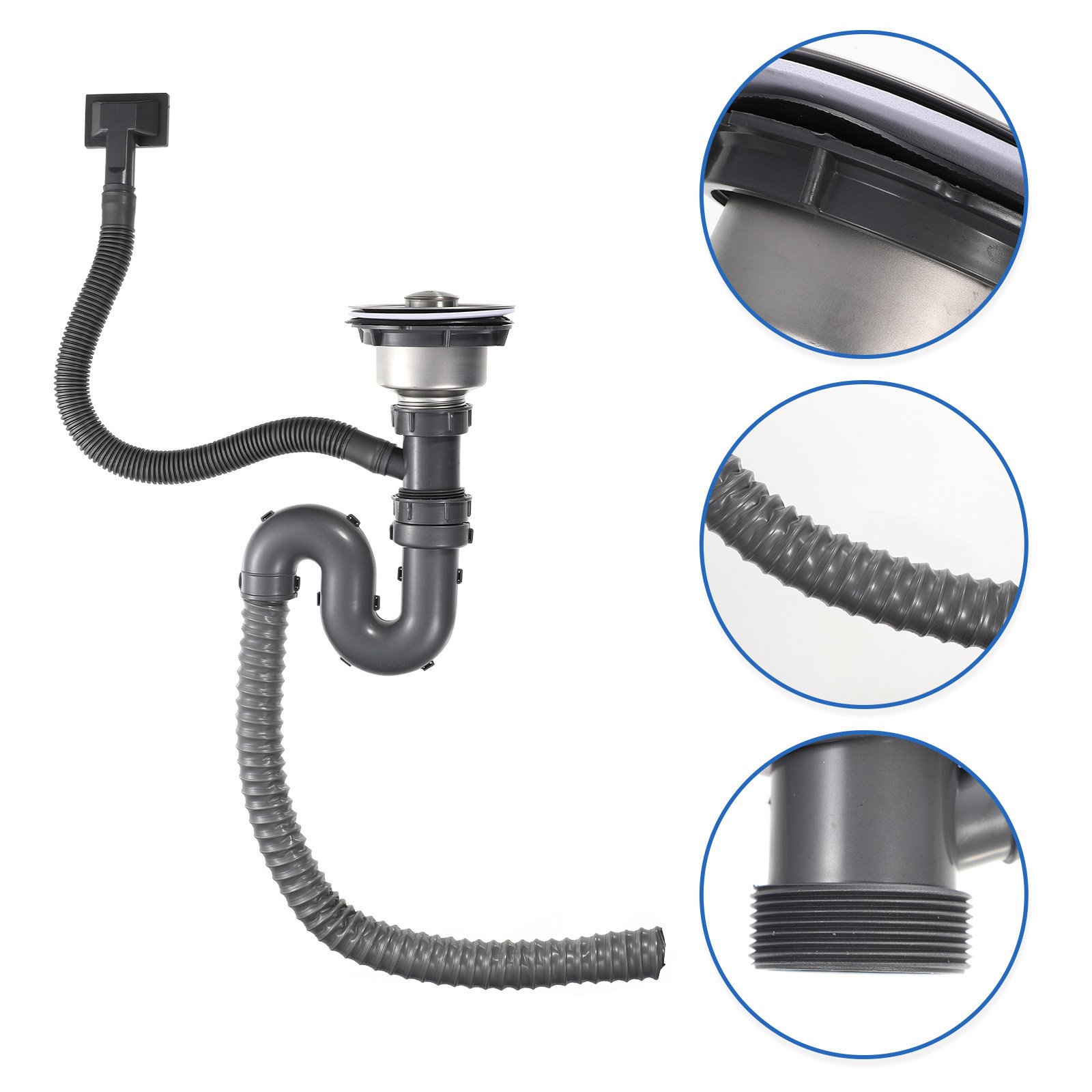 Extendable Drain Pipe 304 Stai - Sink Drain Strainer ulasan dan harga