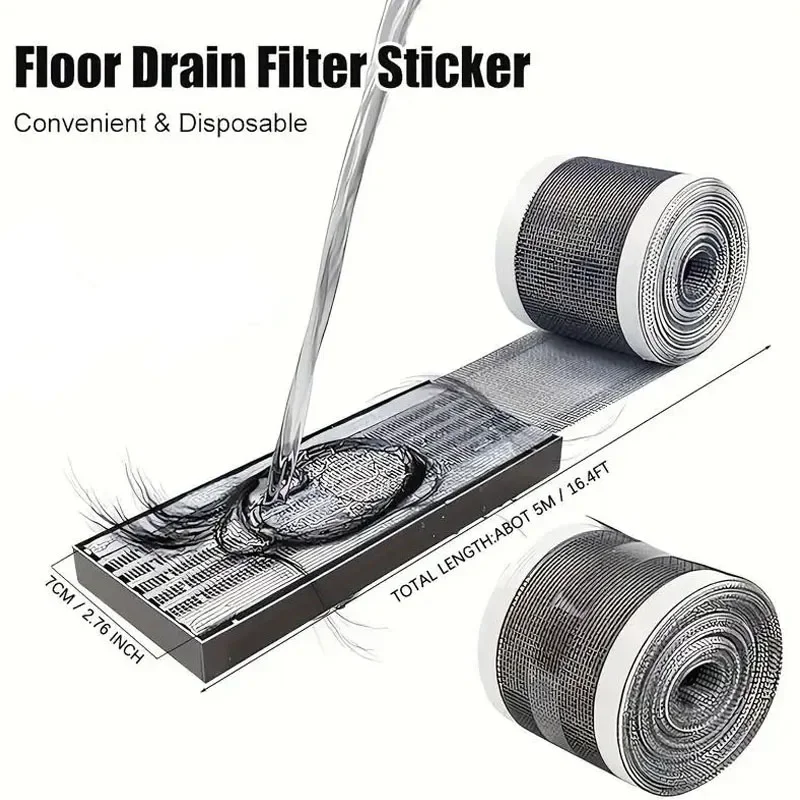 1-3Rolls Cutable Shower Drain  - Sink Drain Strainer ulasan dan harga