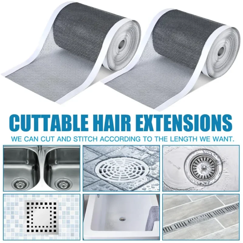 1-3Rolls Cutable Shower Drain  - Sink Drain Strainer ulasan dan harga